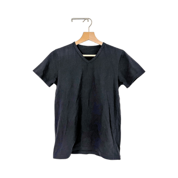 Black V-neck T-shirt