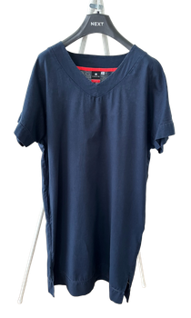 Navy v-neck tunic dress