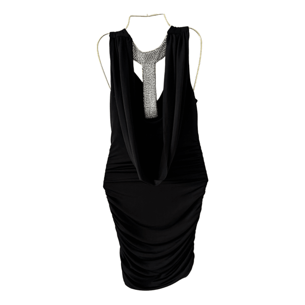 Black ruched dress