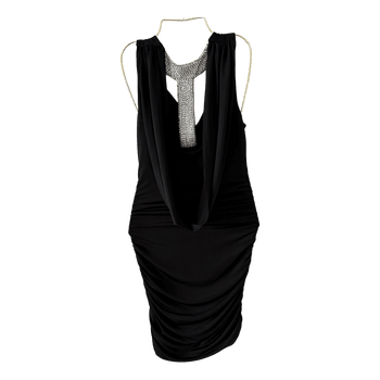 Black ruched dress