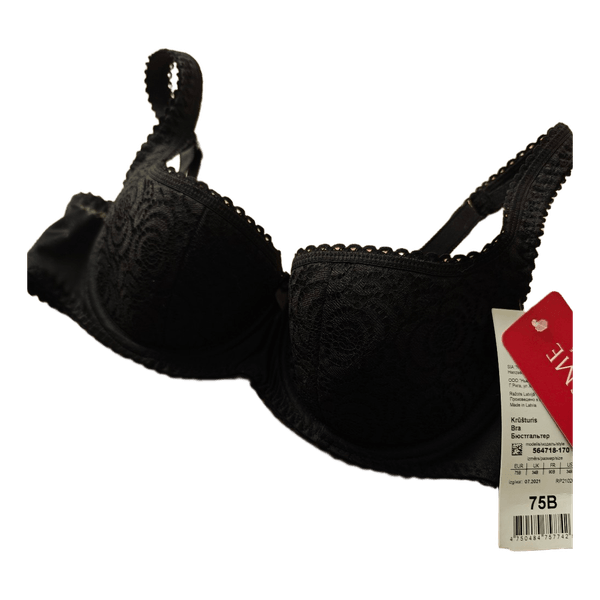 Black lace bra