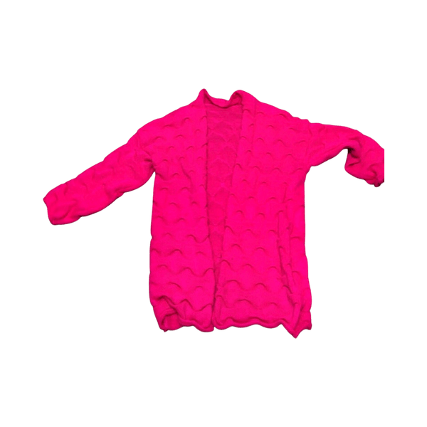 Textured pink cardigan