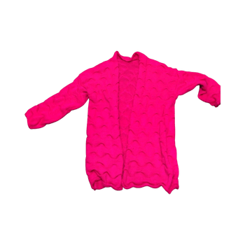 Textured pink cardigan