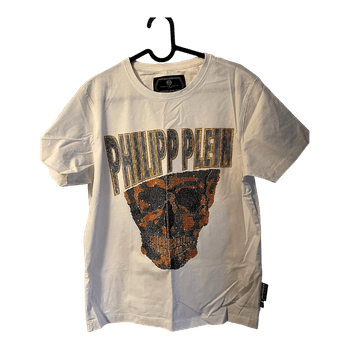 White Philipp Plein original T-shirt size L 100% cotton