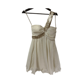 valkoinen paljettimekko