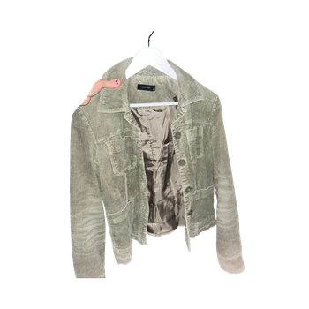 Vihreä vakosamettinen takki