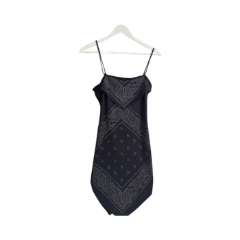 Navy/grey bandana slip dress