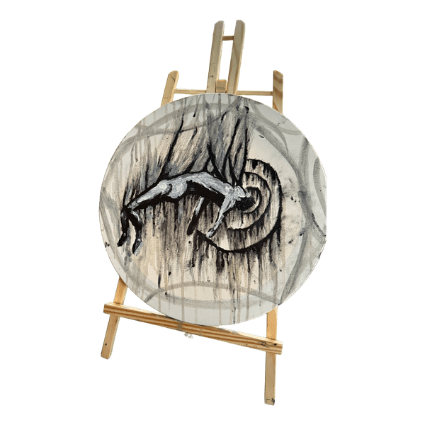 Abstract figure canvas painting