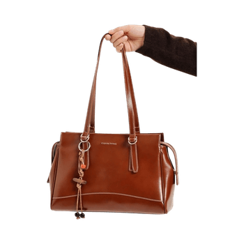 Cierra Korey Brown Genuine Leather Tote Bag 