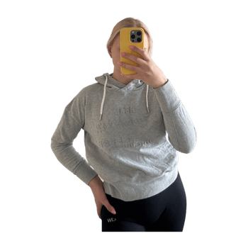 Harmaa hupullinen collegepaita