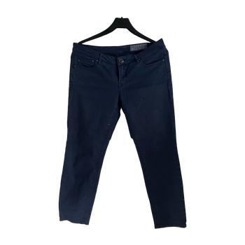 navy slim fit housut