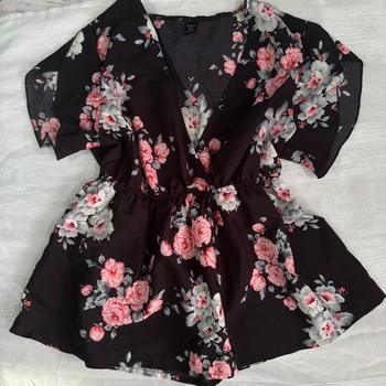 Shein floral blouse