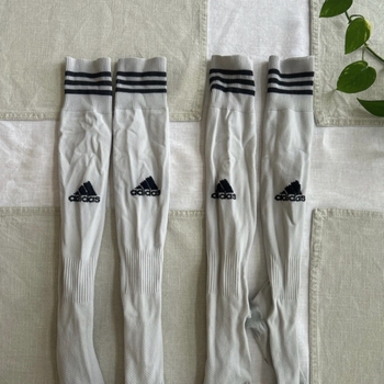 Adidas White / Black Football Socks / Size 2 