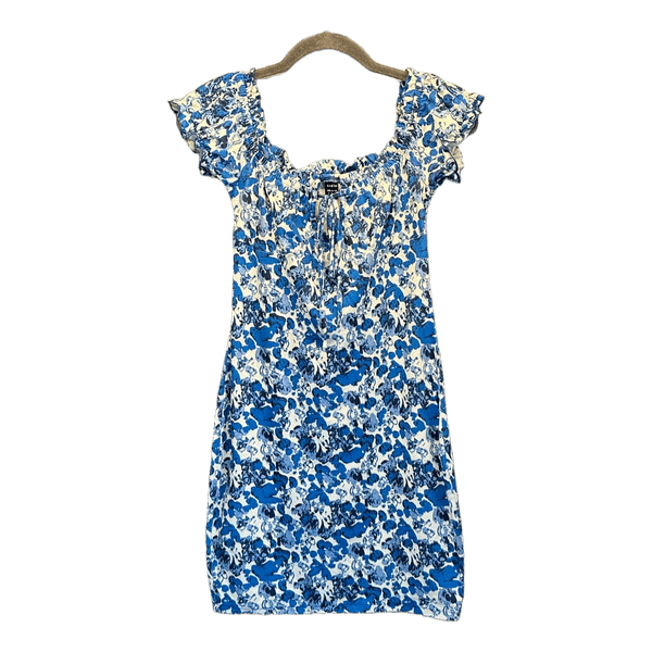 Blue floral summer dress