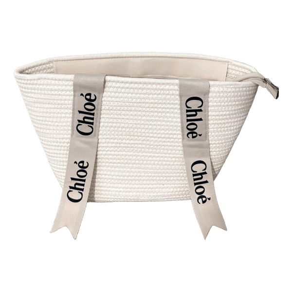 Valkoinen Chloé-punoskassi