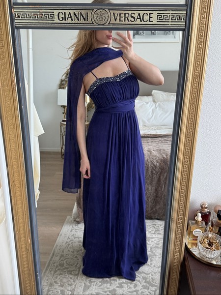 Blue maxi evening dress