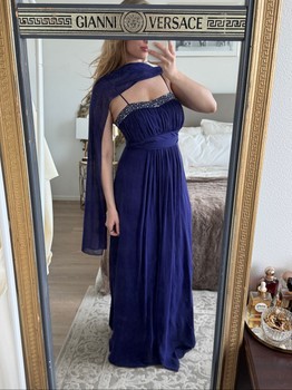Blue maxi evening dress