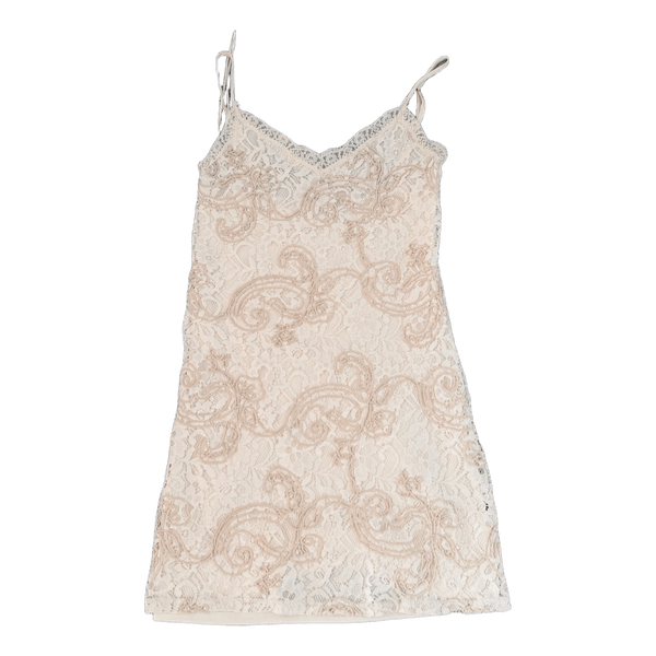 Zara Beige Lace Mini Dress Size S