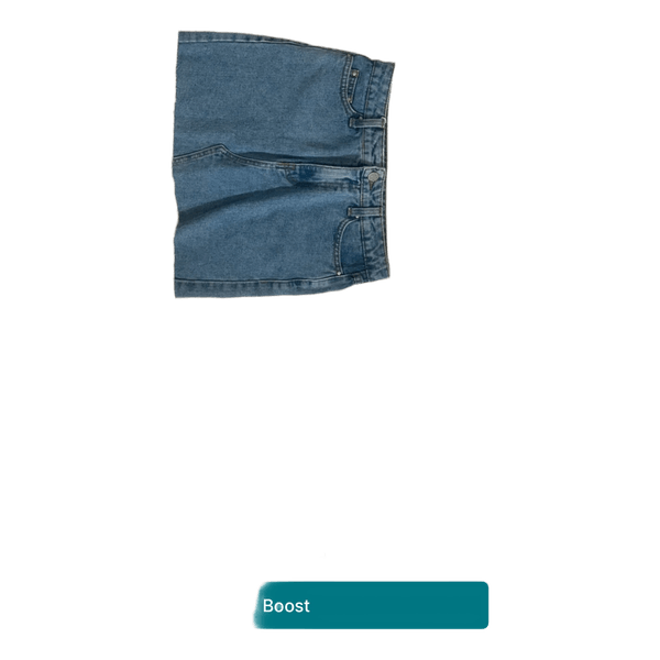 Blå denim mininederdel