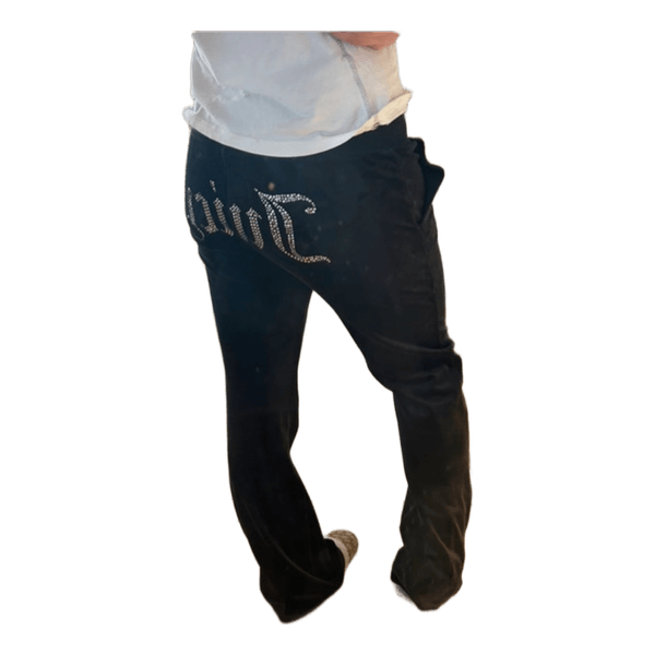 Black velour tracksuit bottoms