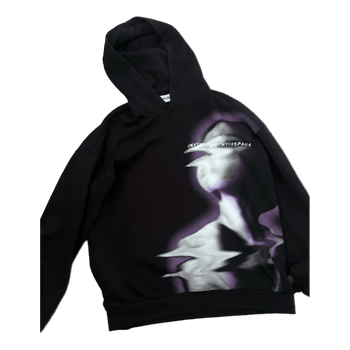 black graphic hoodie