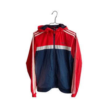 Punainen Adidaksen unisex tuulitakki