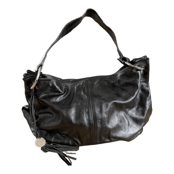 Furla black leather handbag