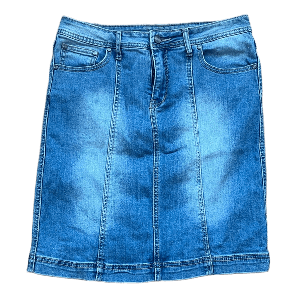 Blå denimnederdel