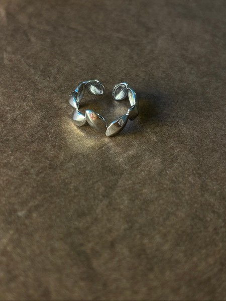 Silver tone open ring