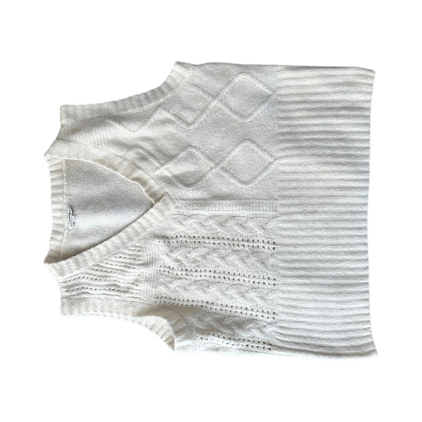 Beige knitted vest