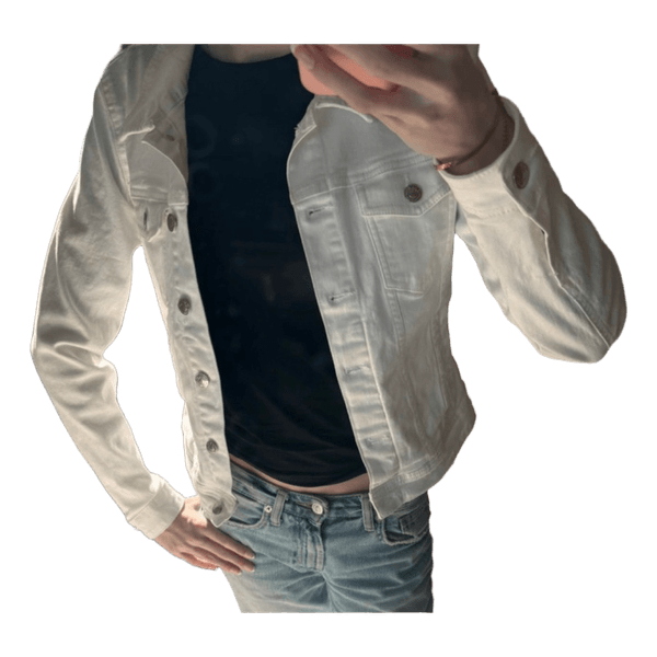 Hvid denimjakke fra Only