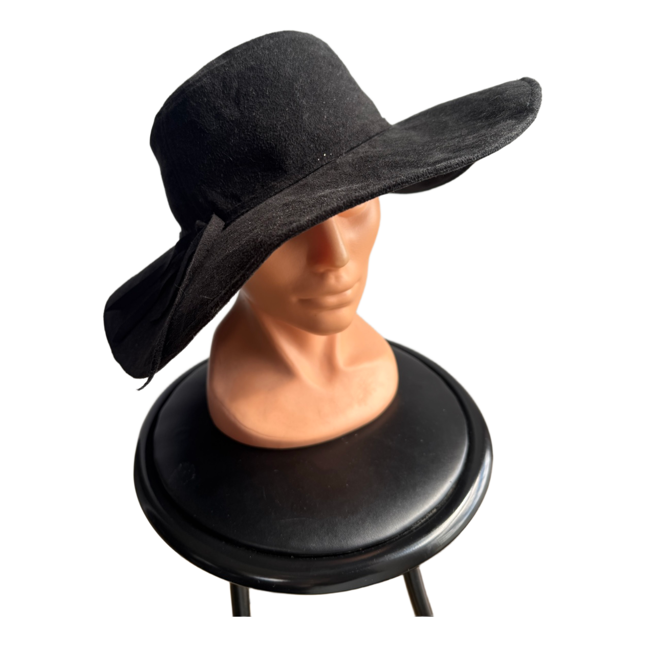 Black wide brim hat