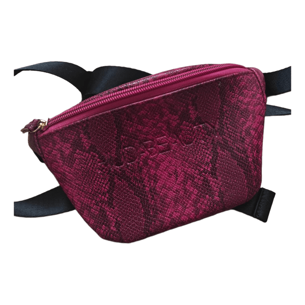 Huda Beauty Pink snakeskin belt bag