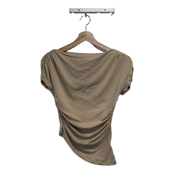 Beige ruched top