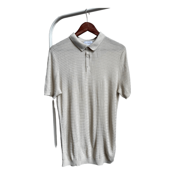 Topman beige knit polo