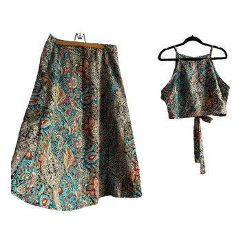 Paisley print two piece set