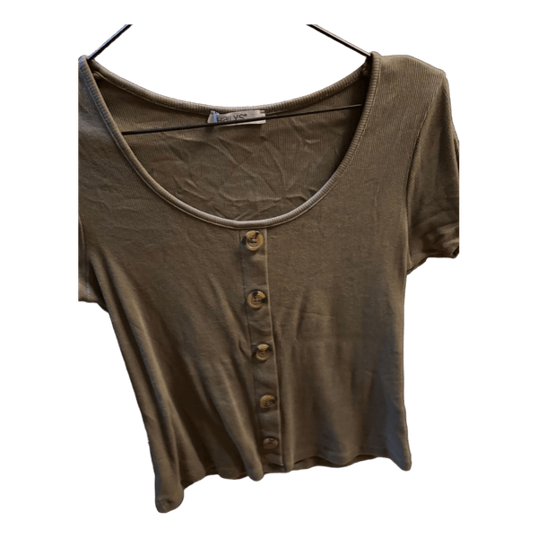 Hailys green ribbed top