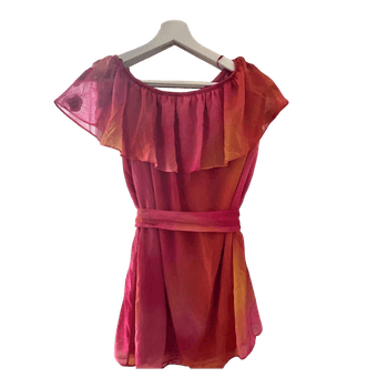 Pink orange mini dress