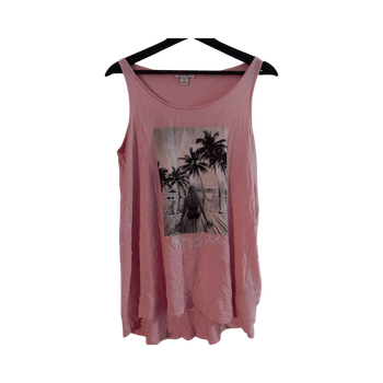 Amisu vaaleanpunainen pitkä toppi 