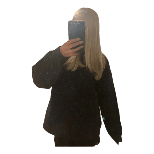 Tummansininen huppari