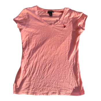 Pink v-neck t-shirt