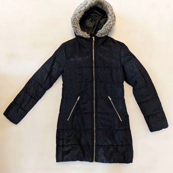 Black puffer coat