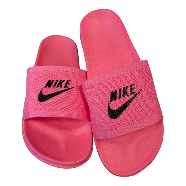 Pink Nike slides