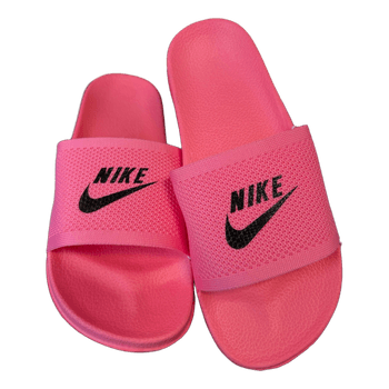 Pink Nike slides