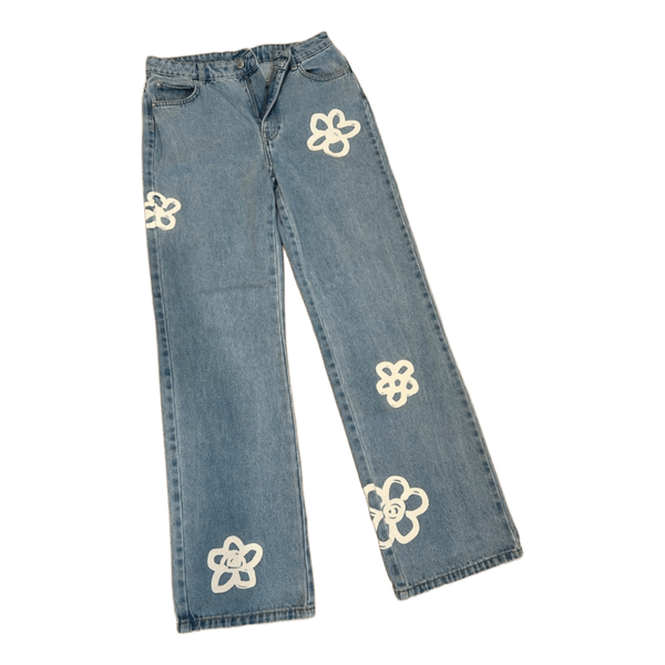 Sinsay floral denim jeans