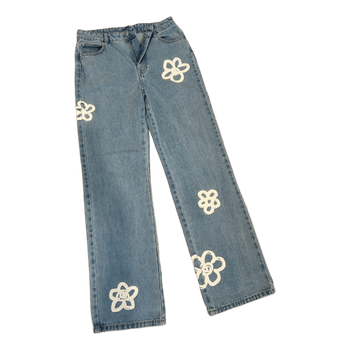 Sinsay floral denim jeans