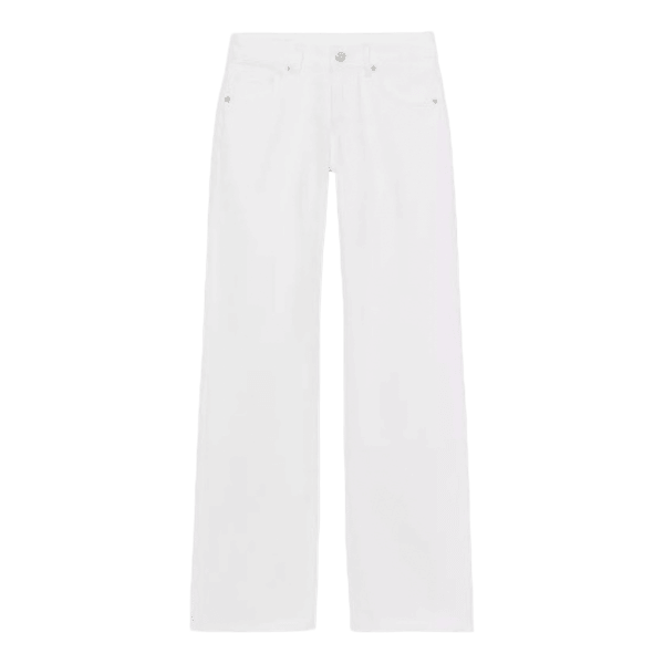 Hvide wide leg jeans