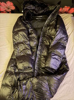 Black puffer coat
