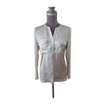 Beige long sleeve blouse