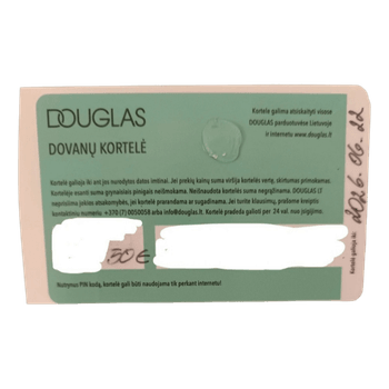 Douglas dovanų kortelė